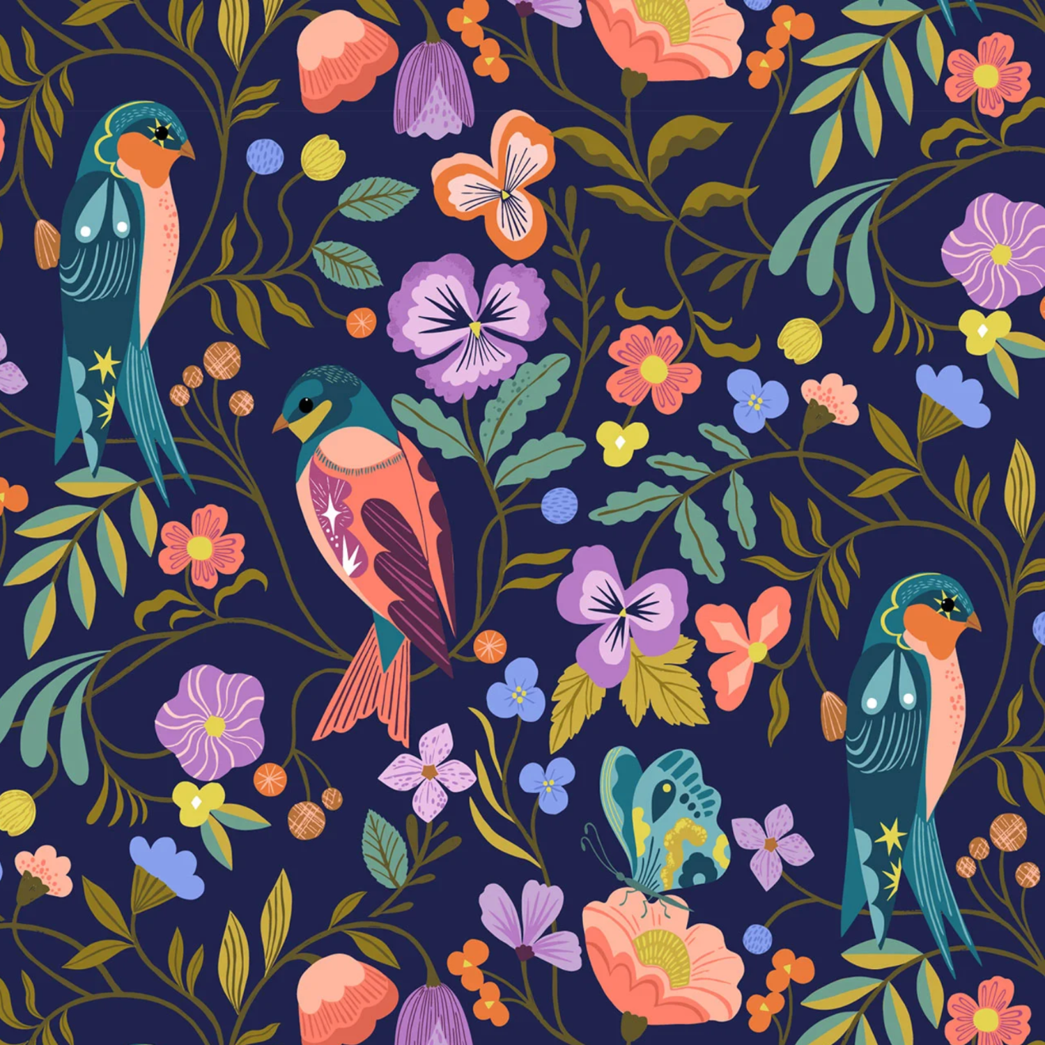 Bethan Janine Thread and Ink Design Studio Lucky Charms Dusk Chorus LUCK1001