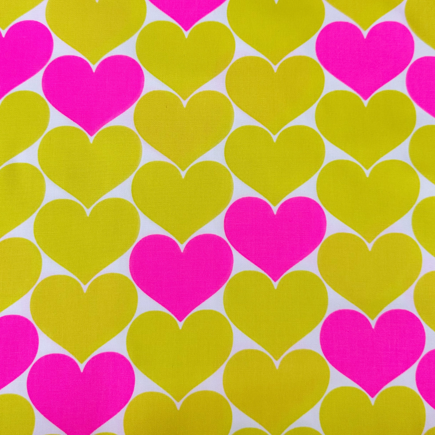 Bon Bon Heart Yellow Neon Yellow Fabric Japanese Import