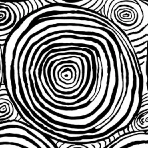 Brandon Mably Kaffe Fasett FreeSpirit Fabrics Onion Rings Black PWBM070.BLACK