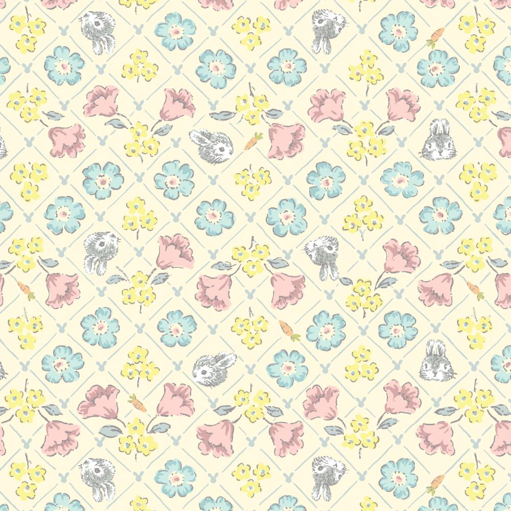 Bunny Lattice Broadcloth Cosmo Textile Co. Japanese Import