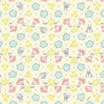 Bunny Lattice Broadcloth Cosmo Textile Co. Japanese Import