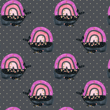 Calli and Co. Cotton + Steel RJR Fabrics Long Time No Sea Having a Whale of a Time CC700-DE3M Day's End Metallic