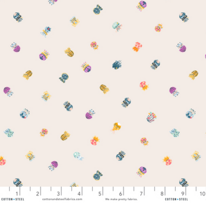 Calli and Co. Cotton + Steel RJR Fabrics Long Time No Sea High Tides and Good Vibes CC704-SS2 Sea Salt