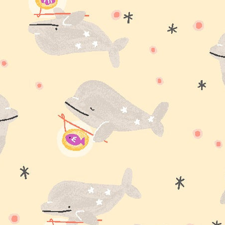 Calli and Co. Cotton + Steel RJR Fabrics Long Time No Sea Nothing but Blue Skies and Ocean Tides CC701-ML2 Morning Light