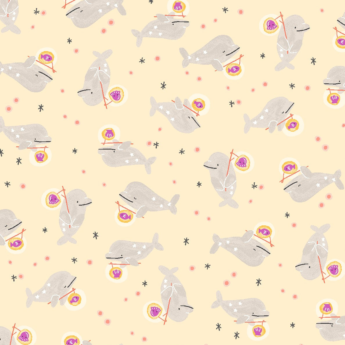 Calli and Co. Cotton + Steel RJR Fabrics Long Time No Sea Nothing but Blue Skies and Ocean Tides CC701-ML2 Morning Light