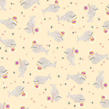 Calli and Co. Cotton + Steel RJR Fabrics Long Time No Sea Nothing but Blue Skies and Ocean Tides CC701-ML2 Morning Light