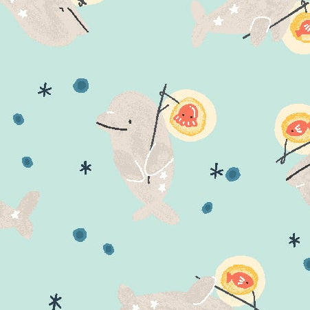 Calli and Co. Cotton + Steel RJR Fabrics Long Time No Sea Nothing but Blue Skies and Ocean Tides CC701-SE1 Seaside