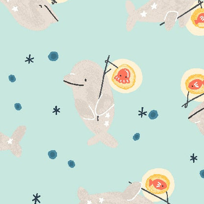 Calli and Co. Cotton + Steel RJR Fabrics Long Time No Sea Nothing but Blue Skies and Ocean Tides CC701-SE1 Seaside