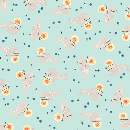 Calli and Co. Cotton + Steel RJR Fabrics Long Time No Sea Nothing but Blue Skies and Ocean Tides CC701-SE1 Seaside