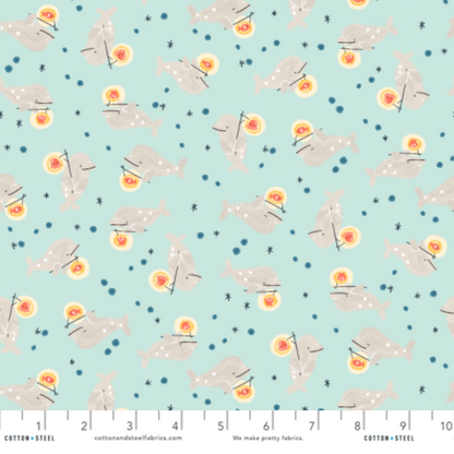 Calli and Co. Cotton + Steel RJR Fabrics Long Time No Sea Nothing but Blue Skies and Ocean Tides CC701-SE1 Seaside