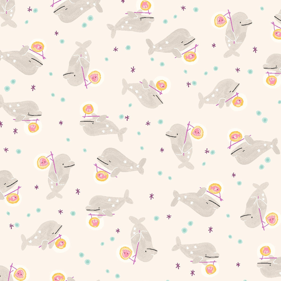 Calli and Co. Cotton + Steel RJR Fabrics Long Time No Sea Nothing but Blue Skies and Ocean Tides CC701-WA3 Milky Way 3