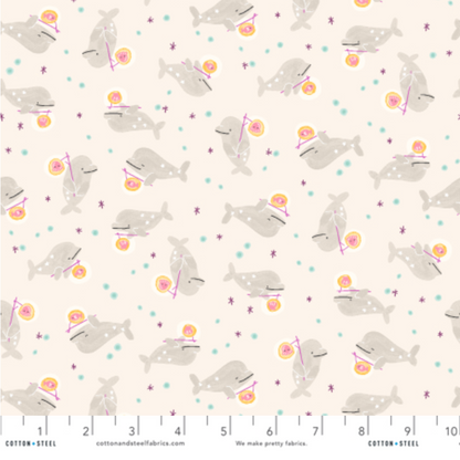 Calli and Co. Cotton + Steel RJR Fabrics Long Time No Sea Nothing but Blue Skies and Ocean Tides CC701-WA3 Milky Way