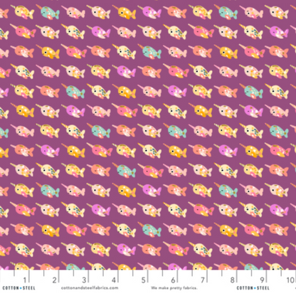 Calli and Co. Cotton + Steel RJR Fabrics Long Time No Sea Wanderlust and Ocean Dust CC703-BU3M Sunburst Metallic