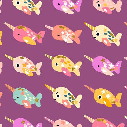 Calli and Co. Cotton + Steel RJR Fabrics Long Time No Sea Wanderlust and Ocean Dust CC703-BU3M Sunburst Metallic