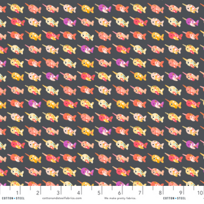 Calli and Co. Cotton + Steel RJR Fabrics Long Time No Sea Wanderlust and Ocean Dust CC703-LI2M Sea Life Metallic