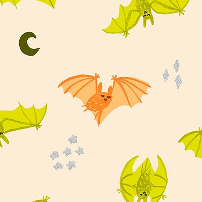 Calli and Co. RJR Fabrics Cotton + Steel Bring Your Own Boos Bat Attack CC302-TT2M Trick or Treat Metallic