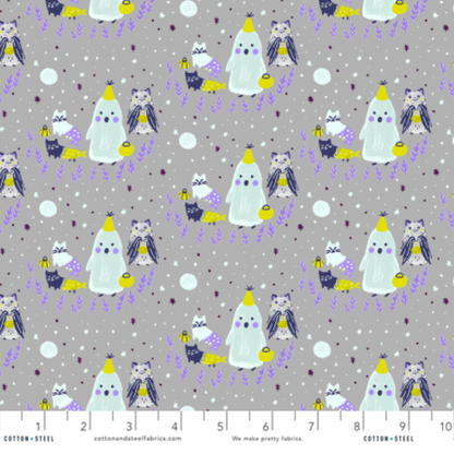 Calli and Co. RJR Fabrics Cotton + Steel Bring Your Own Boos Ghoul's Night CC301-BM3P Black Magic