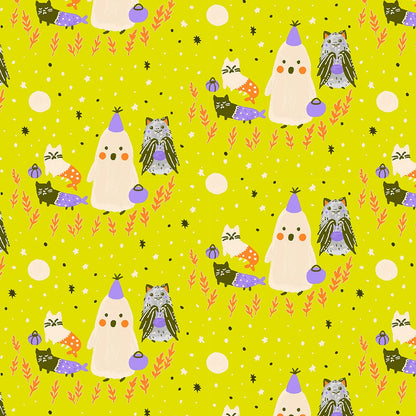 Calli and Co. RJR Fabrics Cotton + Steel Bring Your Own Boos Ghoul's Night CC301-WB2P Wichtes Brew