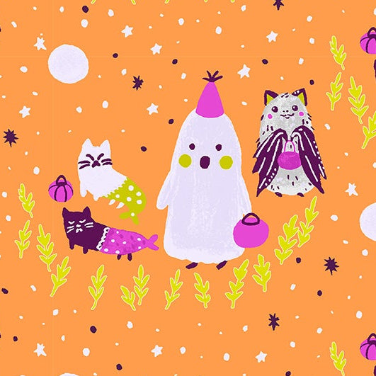 Calli and Co. RJR Fabrics Cotton + Steel Bring Your Own Boos Ghoul's Night J-E-L-L-Glow CC301-JE1P