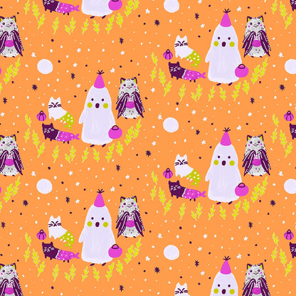 Calli and Co. RJR Fabrics Cotton + Steel Bring Your Own Boos Ghoul's Night J-E-L-L-Glow CC301-JE1P