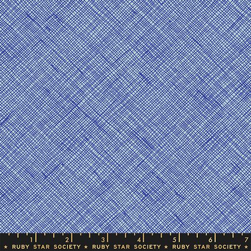 Carolyn Friedlander Ruby Star Society Moda Fabrics Memento Crosshatch RS8007 16 Lapis