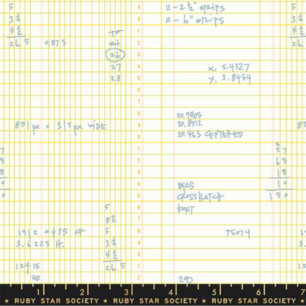 Carolyn Friedlander Ruby Star Society Moda Fabrics Memento Ledger RS8003 12 Citron