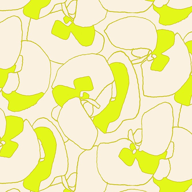 Carolyn Friedlander Ruby Star Society Moda Fabrics Memento Seagrapes Canvas RS8008 12L Neon Yellow