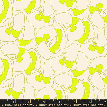 Carolyn Friedlander Ruby Star Society Moda Fabrics Memento Seagrapes Canvas RS8008 12L Neon Yellow