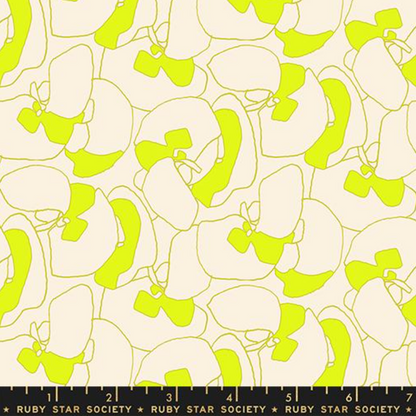 Carolyn Friedlander Ruby Star Society Moda Fabrics Memento Seagrapes Neon Yellow RS8000 11