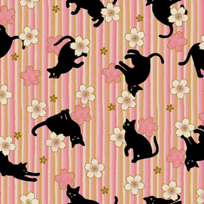 Cat Stripes Japanese Import Quilt Gate Japan HR3520H-12A