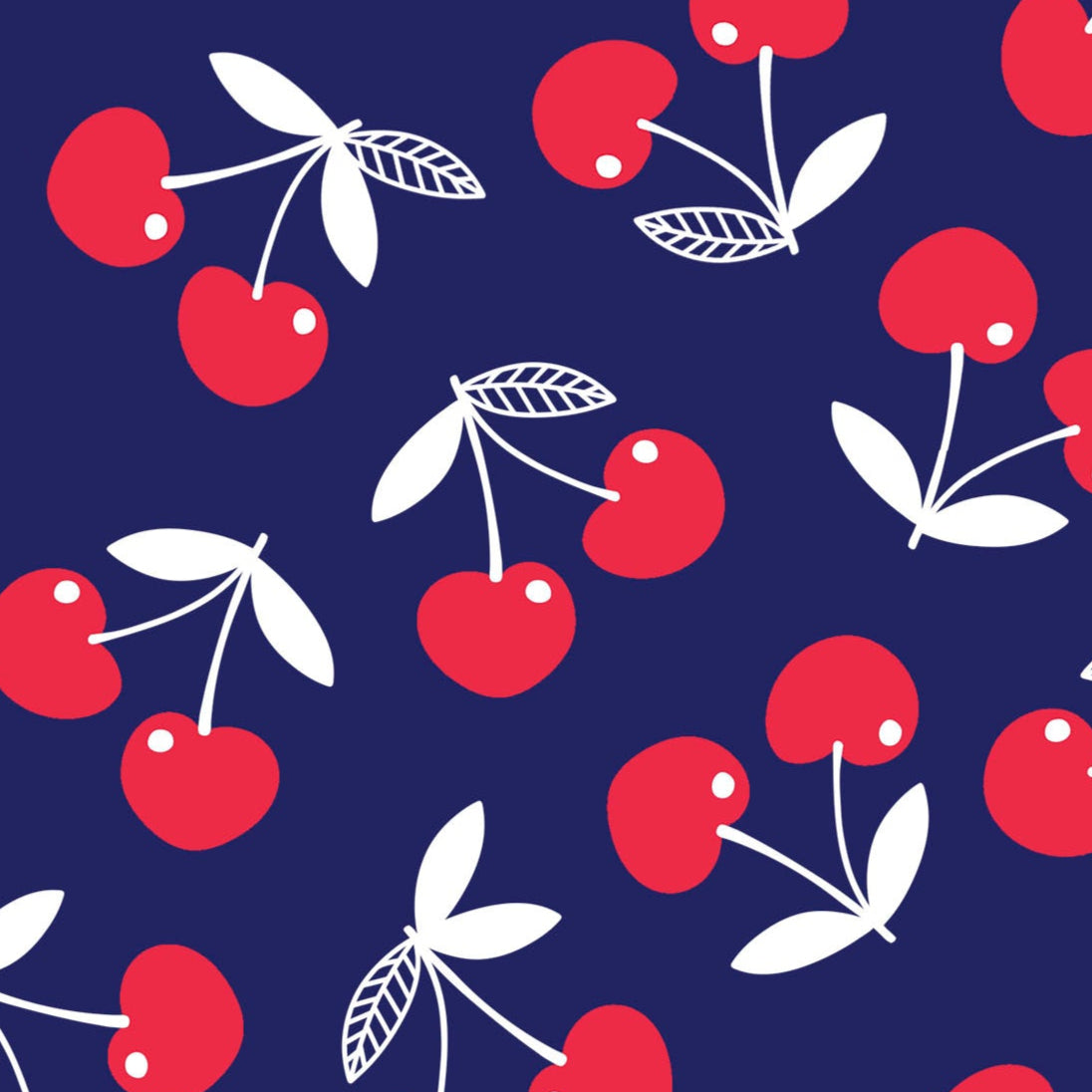 Cherry Patch Cherries Navy P&B Textiles CPAT 5704 DB
