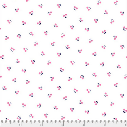 Cherry Patch Mini Cherries White P&B Textiles CPAT 5707 W
