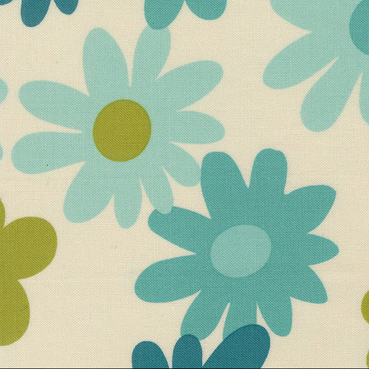 Chloe's Closet Moda Fabrics Blooming Blossoms Aqua 3384018