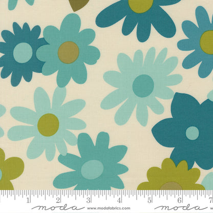 Chloe's Closet Moda Fabrics Blooming Blossoms Aqua 3384018