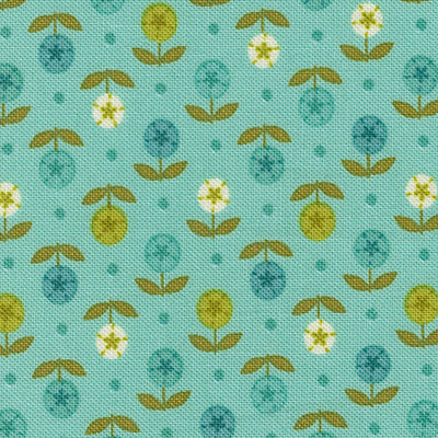 Chloe's Closet Moda Fabrics Flower Dot 33846 18 Aqua