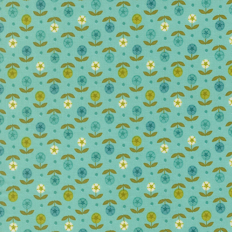 Chloe's Closet Moda Fabrics Flower Dot 33846 18 Aqua