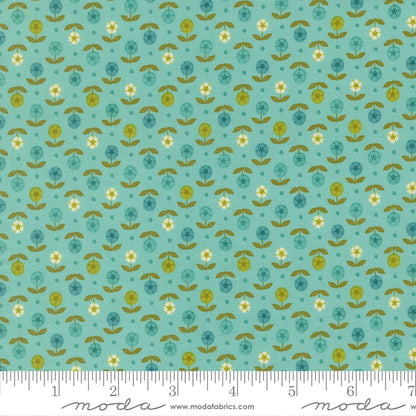 Chloe's Closet Moda Fabrics Flower Dot 33846 18 Aqua