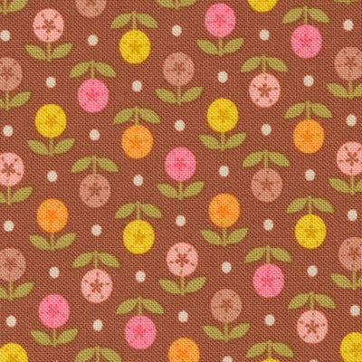 Chloe's Closet Moda Fabrics Flower Dot 33846 20 Rust