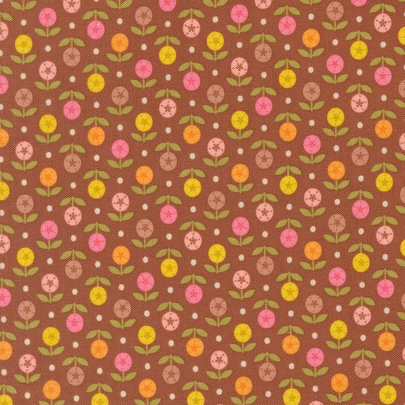 Chloe's Closet Moda Fabrics Flower Dot 33846 20 Rust
