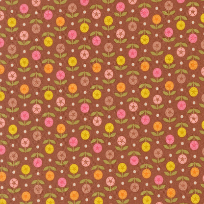 Chloe's Closet Moda Fabrics Flower Dot 33846 20 Rust