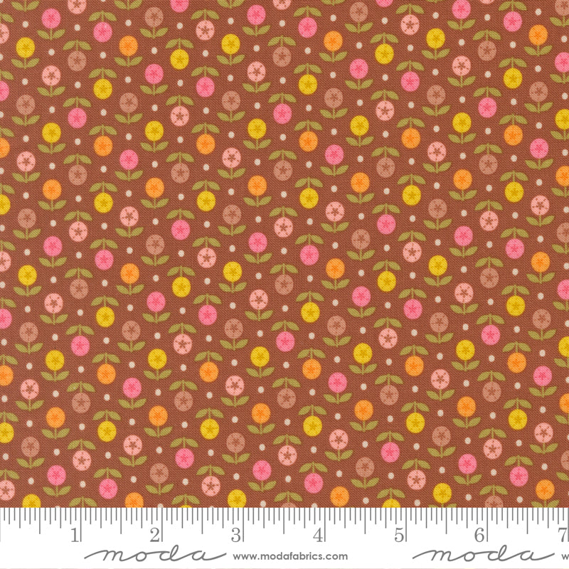 Chloe's Closet Moda Fabrics Flower Dot 33846 20 Rust