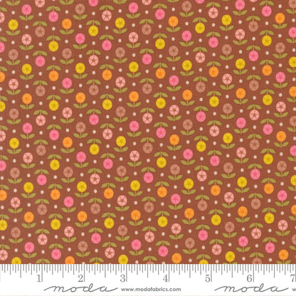 Chloe's Closet Moda Fabrics Flower Dot 33846 20 Rust
