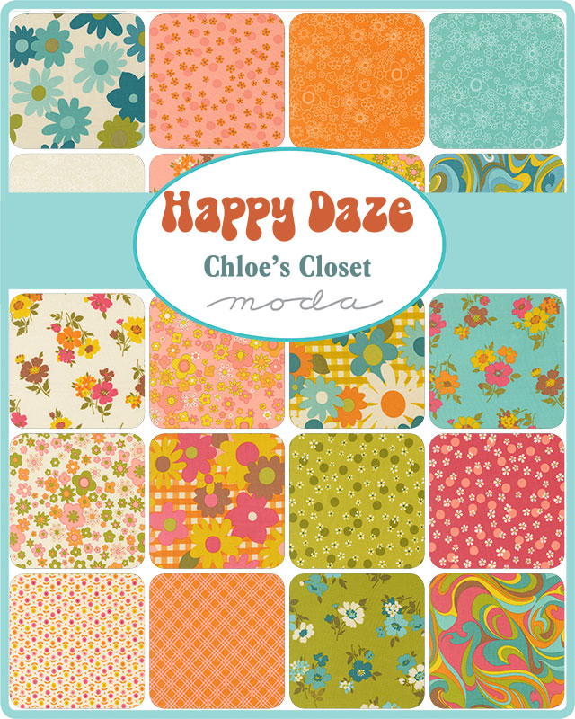 Chloe's Closet Moda Fabrics Happy Daze 2.5" Mini Charm Packs