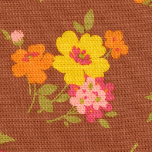 Chloe's Closet Moda Fabrics Happy Daze Groovy Garden 33843 20 Rust