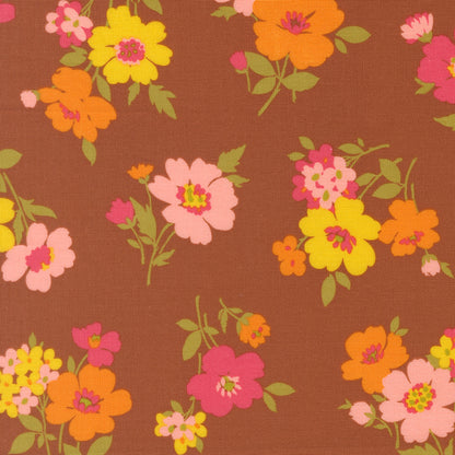 Chloe's Closet Moda Fabrics Happy Daze Groovy Garden 33843 20 Rust