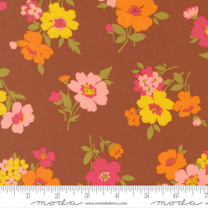 Chloe's Closet Moda Fabrics Happy Daze Groovy Garden 33843 20 Rust