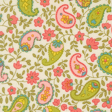 Chloe's Closet Moda Fabrics Happy Daze Peaceful Paisley 33845 11 Cloud