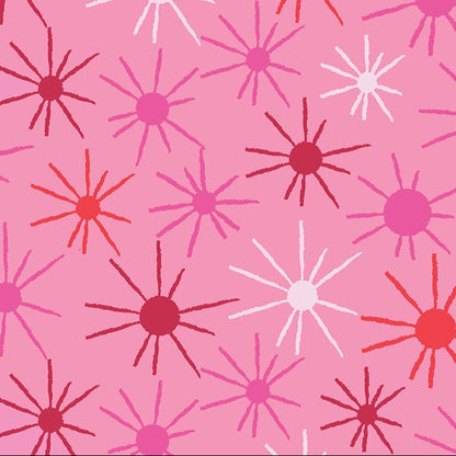 Christa Watson Benartex Fabrics Stitchy Sunny Day Fuchsia 13265-23