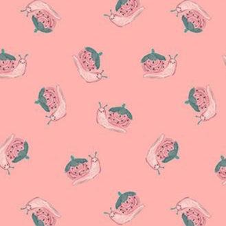 Clara Jean Design Dear Stella Strawberry Jam Strawberry Snails STELLA-DCJ3065-PAPAYA