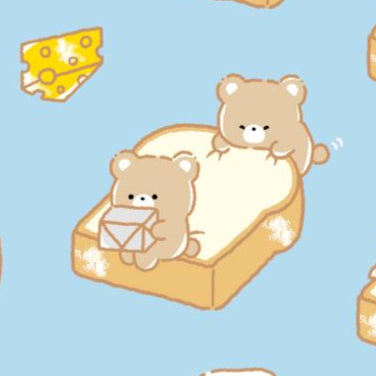 Cosmo Textile Teddy Bear Toast Blue Oxford AP55107